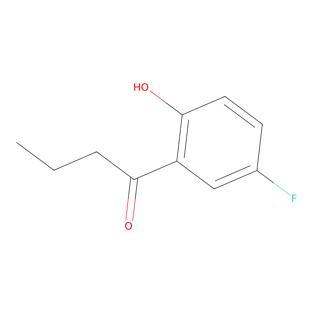 5'-Fluoro-2'-hydroxybutyrophenone molecular structure, CAS 575-67-7
