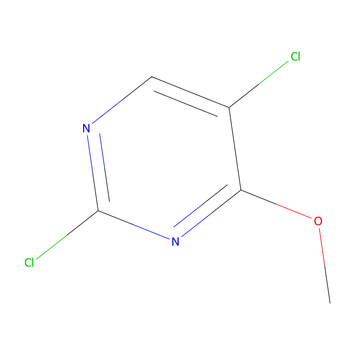 2,5-Dichloro-4-methoxypyrimidine molecular structure, CAS 5750-74-3