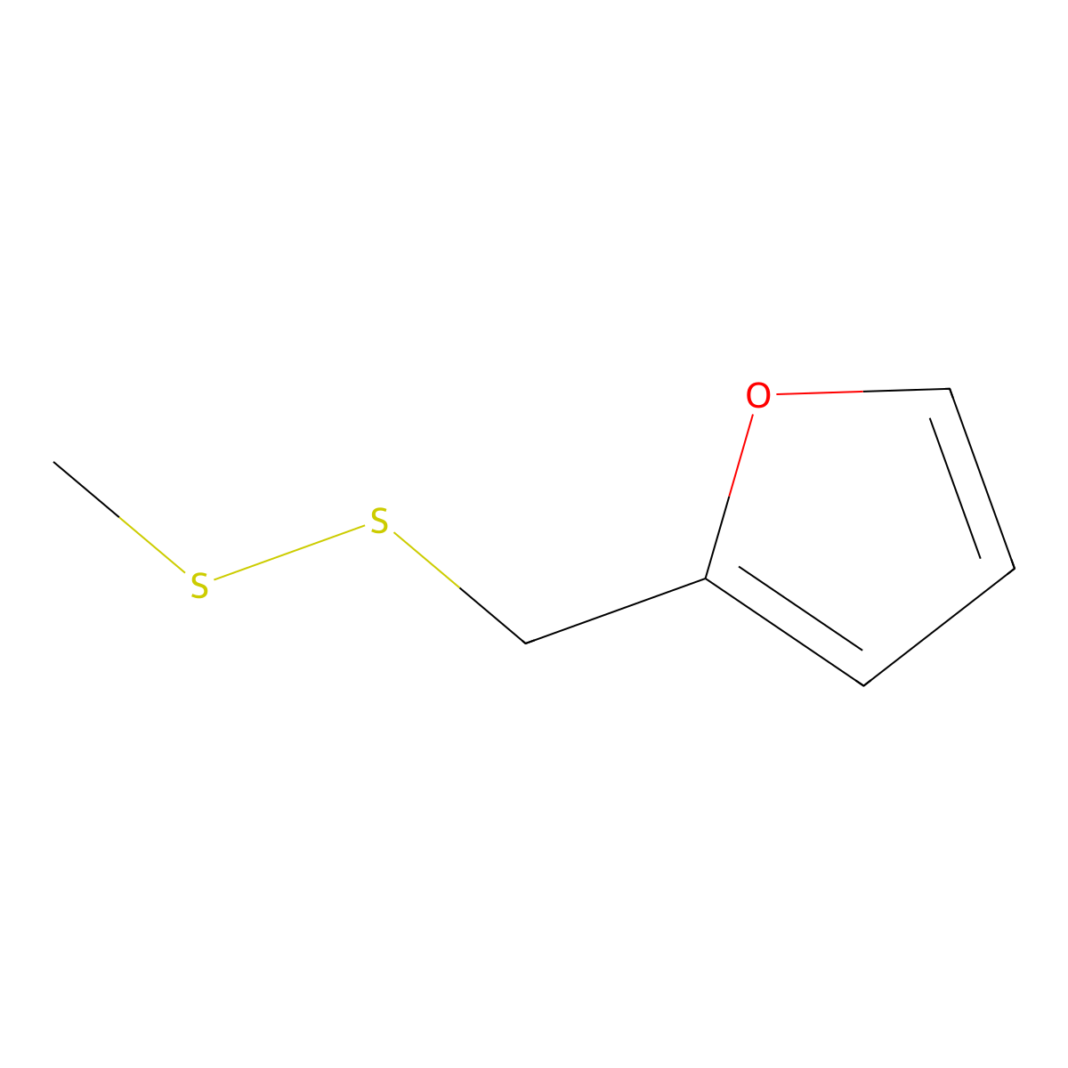 Furfuryl methyl disulfide molecular structure, CAS 57500-00-2