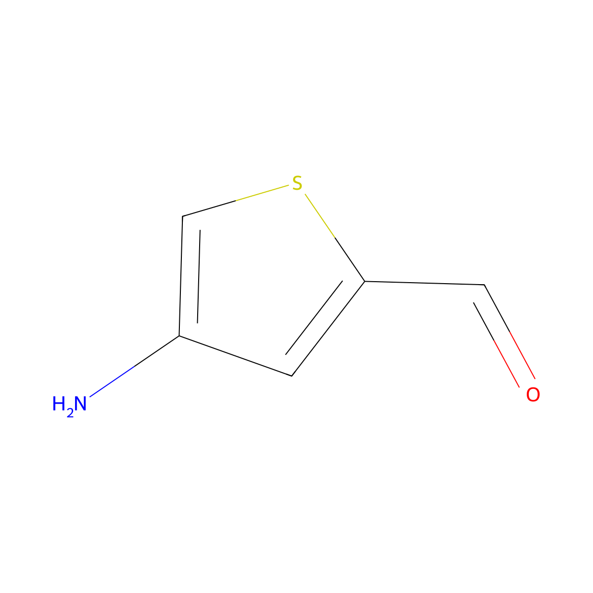 4-Aminothiophene-2-carbaldehyde molecular structure, CAS 57500-52-4