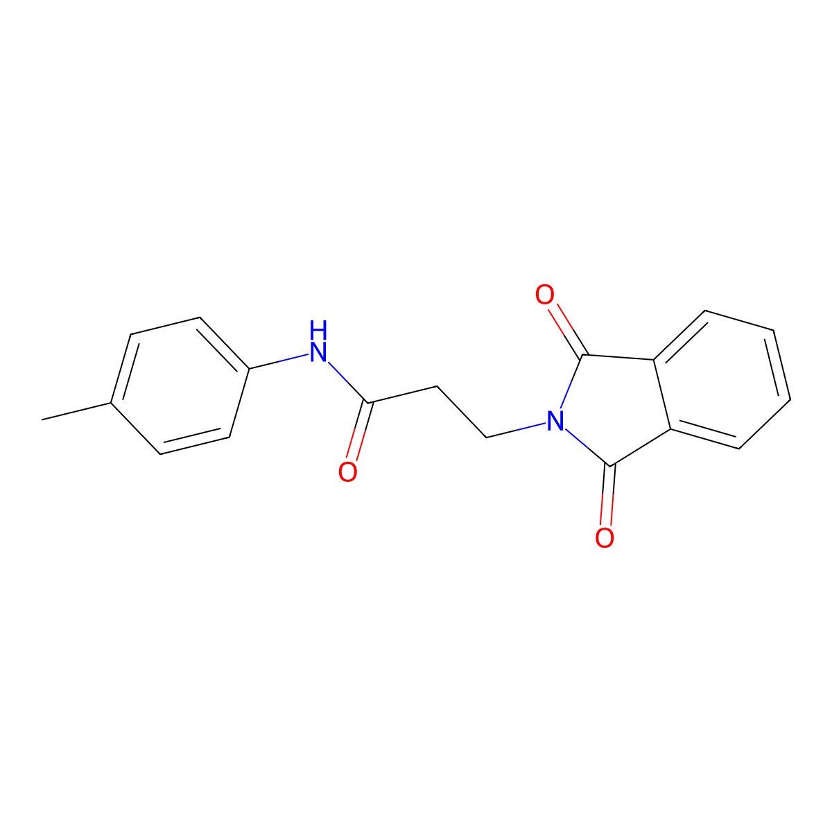 3-(1,3-Dioxo-1,3-dihydro-isoindol-2-yl)-N-p-tolyl-propionamide molecular structure, CAS 57500-75-1