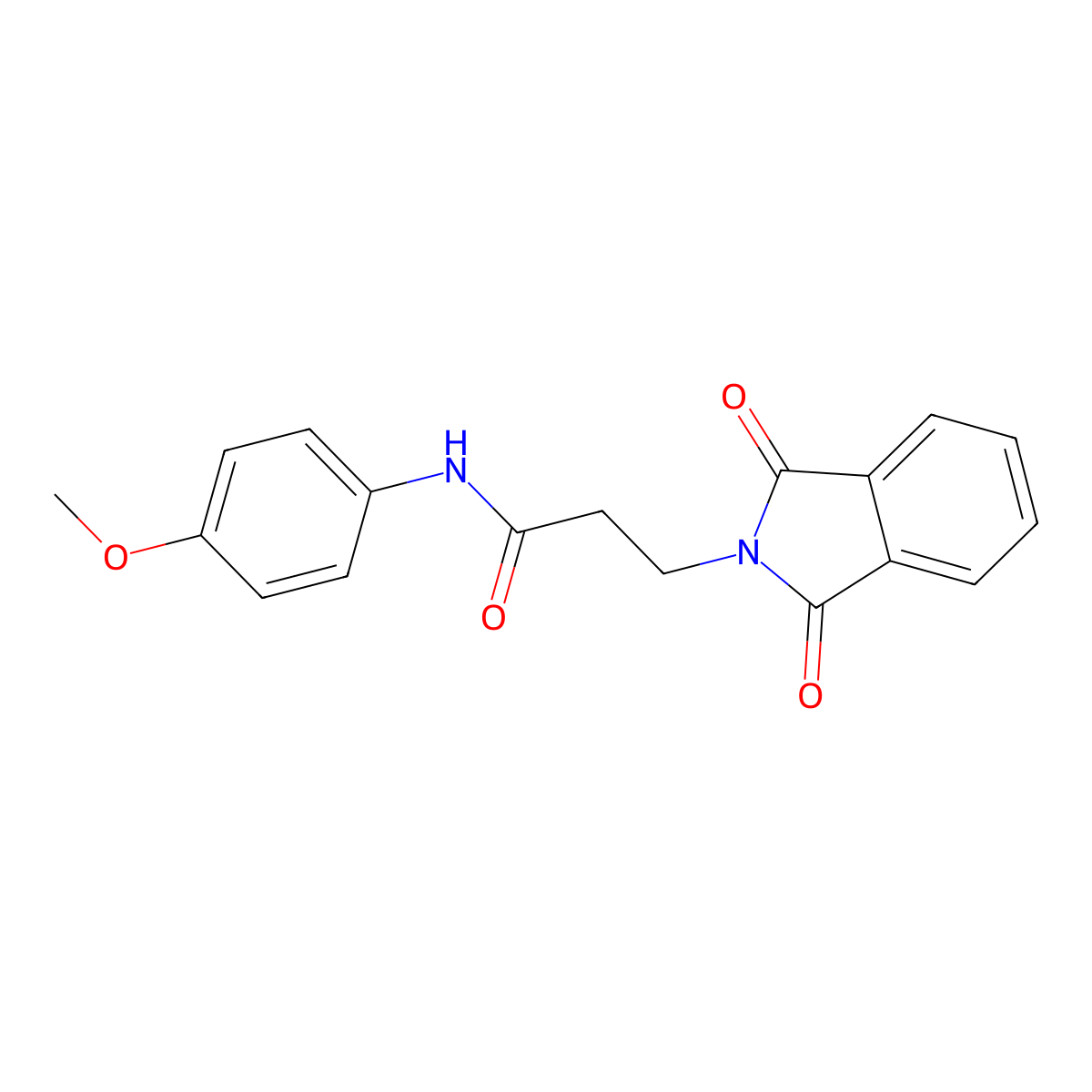 3-(1,3-Dioxo-1,3-dihydro-isoindol-2-yl)-N-(4-methoxy-phenyl)-propionamide molecular structure, CAS 57500-76-2