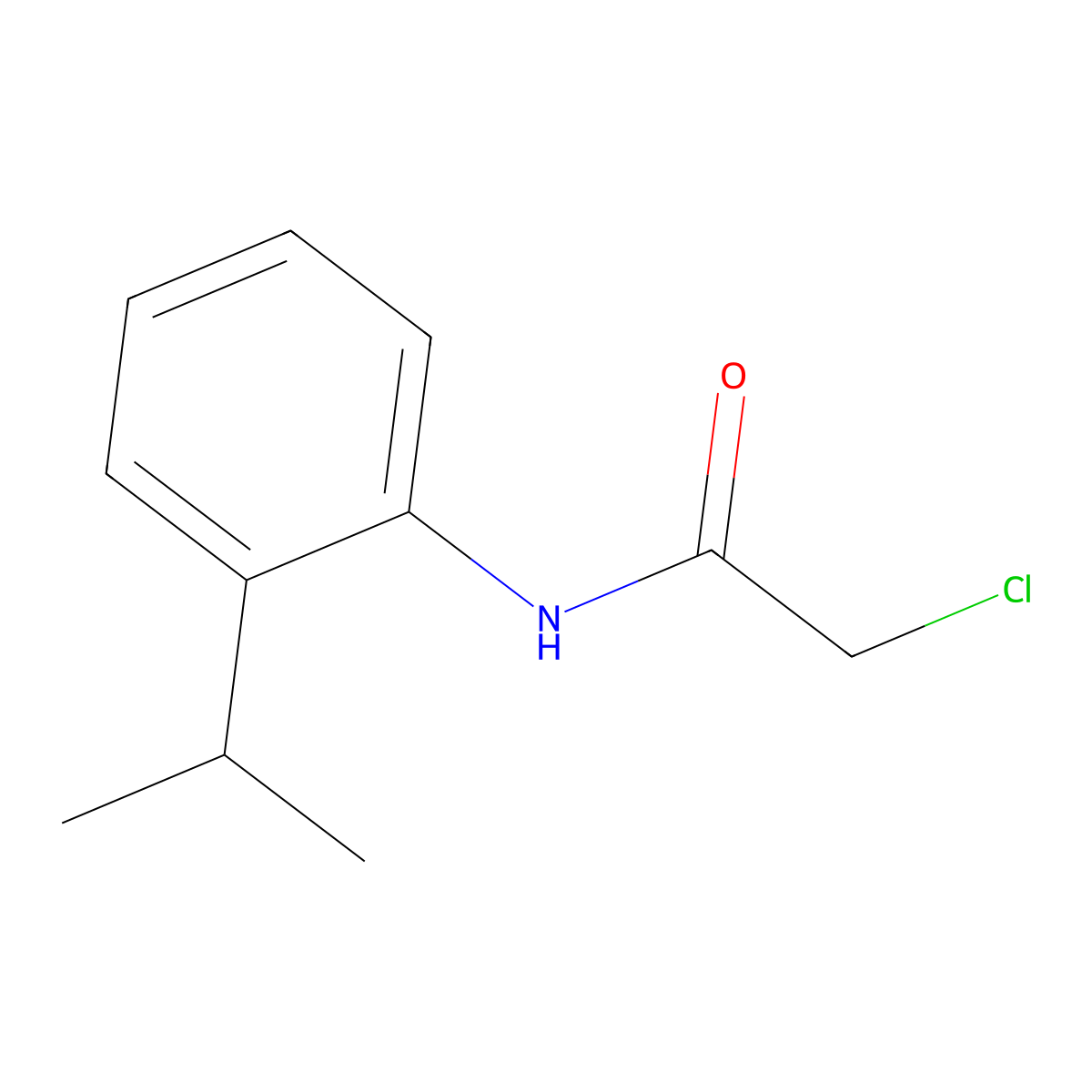 2-chloro-N-(2-isopropylphenyl)acetamide molecular structure, CAS 57503-03-4
