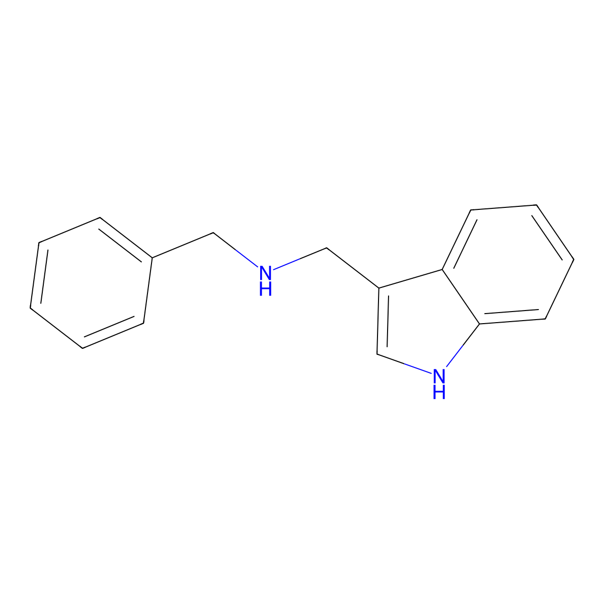 N-(3-Indolylmethyl)benzylamine molecular structure, CAS 57506-64-6