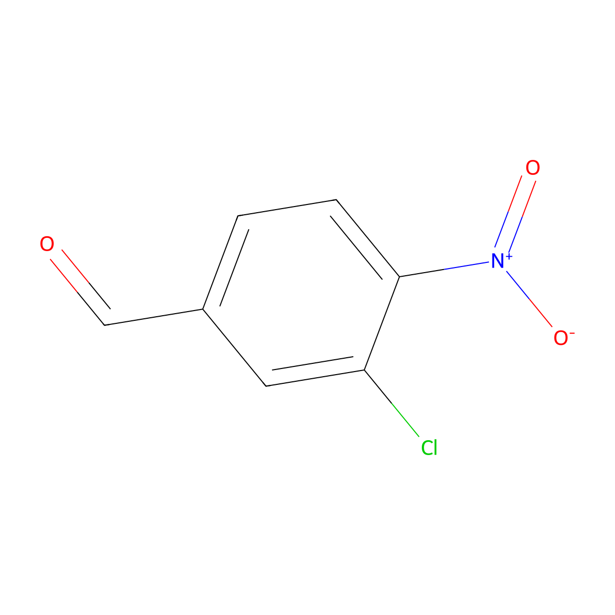 3-Chloro-4-nitrobenzaldehyde molecular structure, CAS 57507-34-3