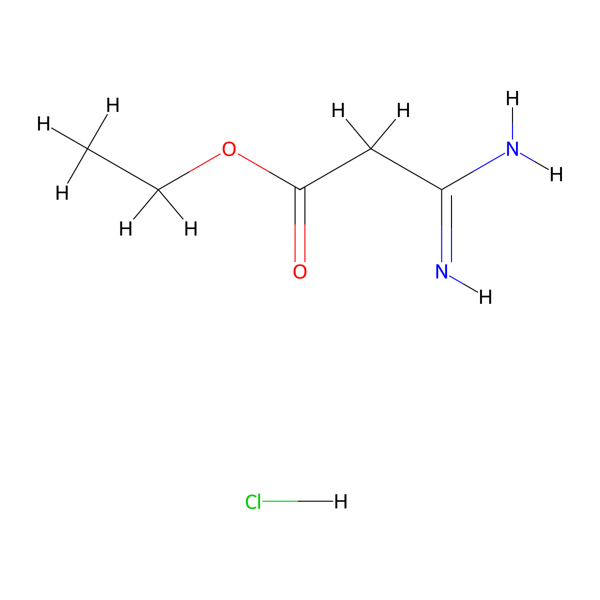 Ethyl 2-carbamimidoylacetate hydrochloride molecular structure, CAS 57508-48-2
