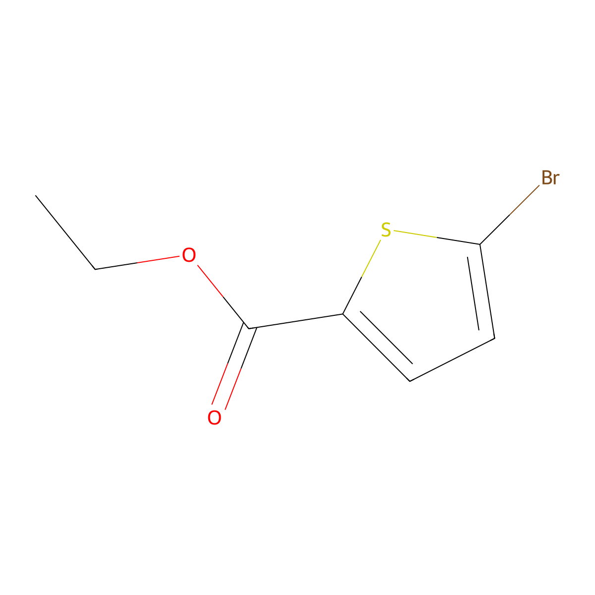Ethyl 5-bromothiophene-2-carboxylate molecular structure, CAS 5751-83-7