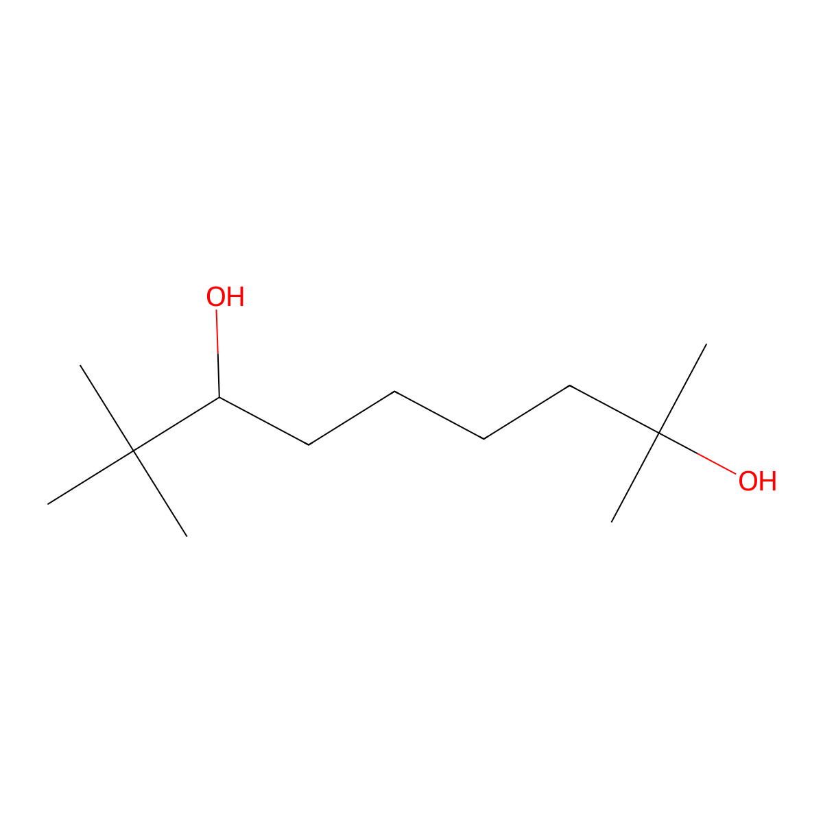 2,8,8-Trimethylnonane-2,7-diol molecular structure, CAS 57512-45-5