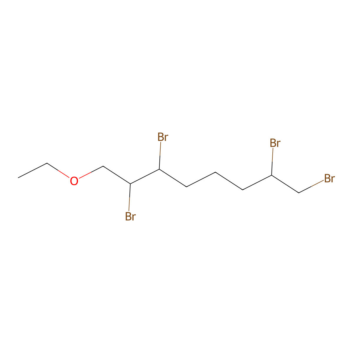 2,3,7,8-Tetrabromo-1-ethoxyoctane molecular structure, CAS 57518-95-3