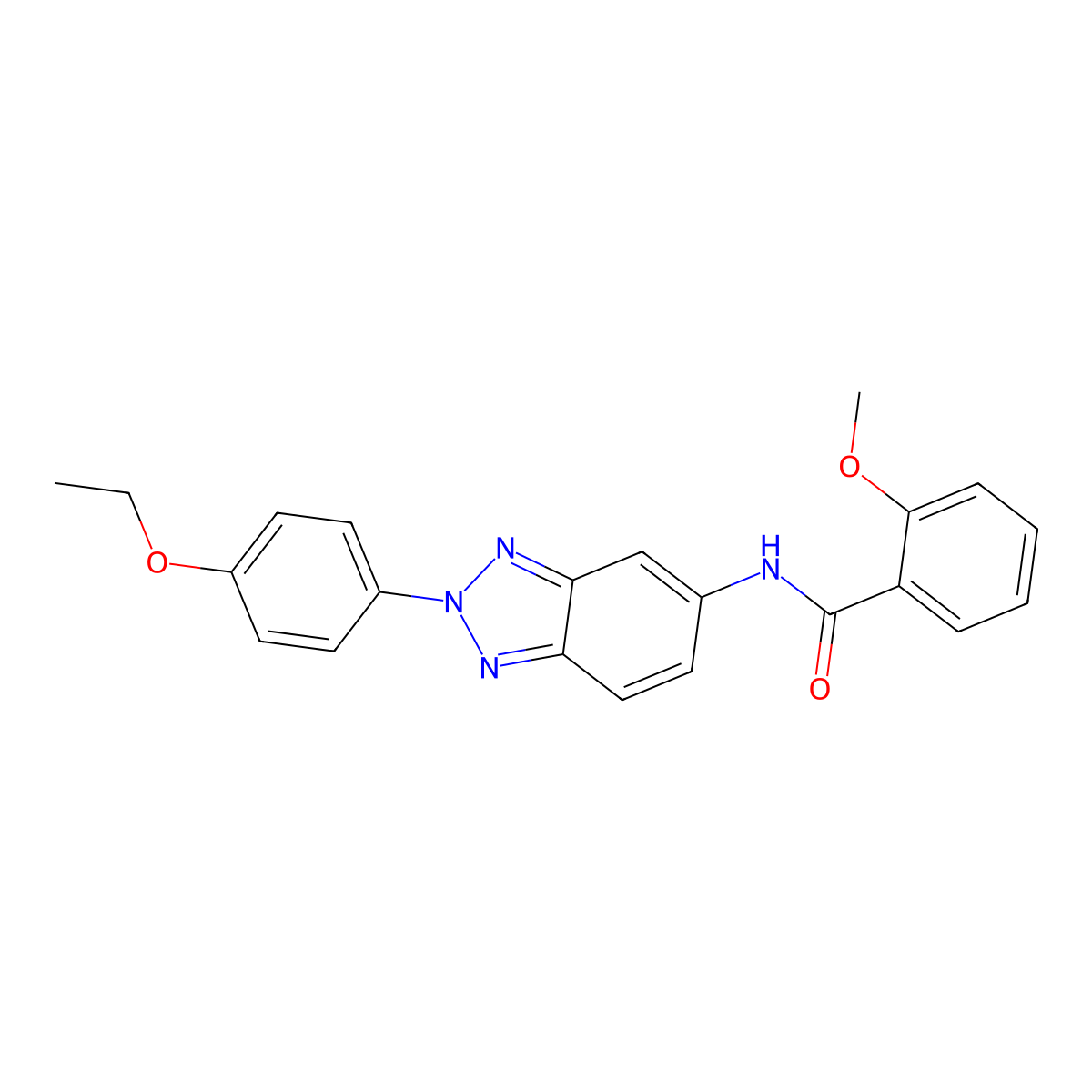 N-[2-(4-ethoxyphenyl)benzotriazol-5-yl]-2-methoxybenzamide molecular structure, CAS 5752-36-3