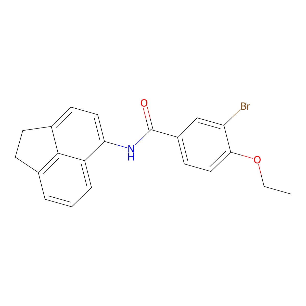 3-bromo-N-(1,2-dihydroacenaphthylen-5-yl)-4-ethoxybenzamide molecular structure, CAS 5752-64-7