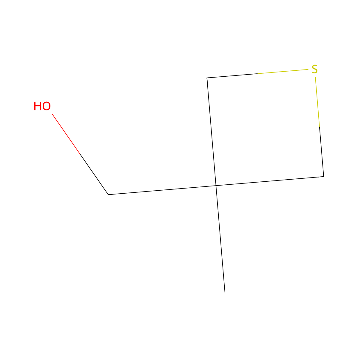 (3-Methylthietan-3-yl)methanol molecular structure, CAS 57523-13-4