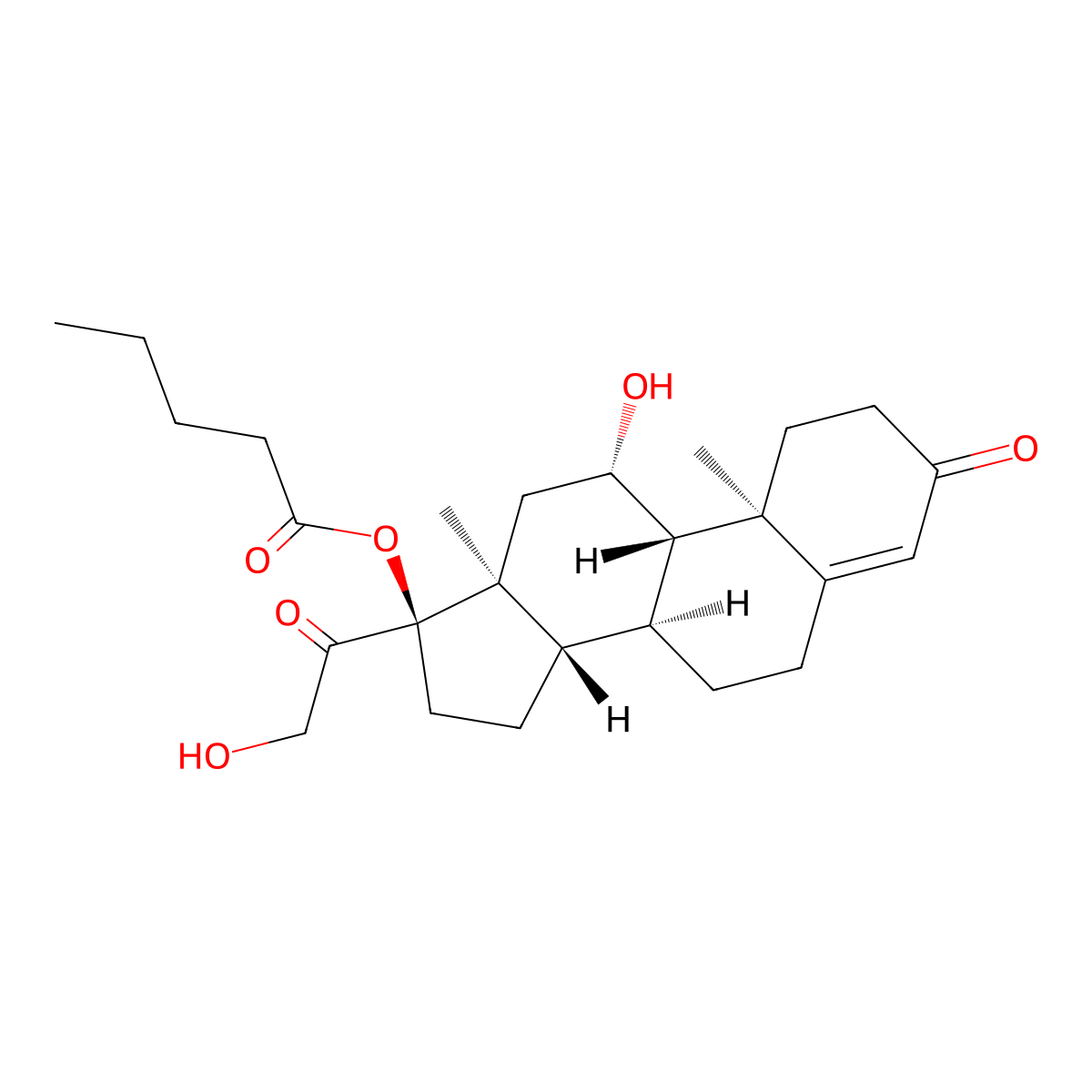 Hydrocortisone Valerate molecular structure, CAS 57524-89-7