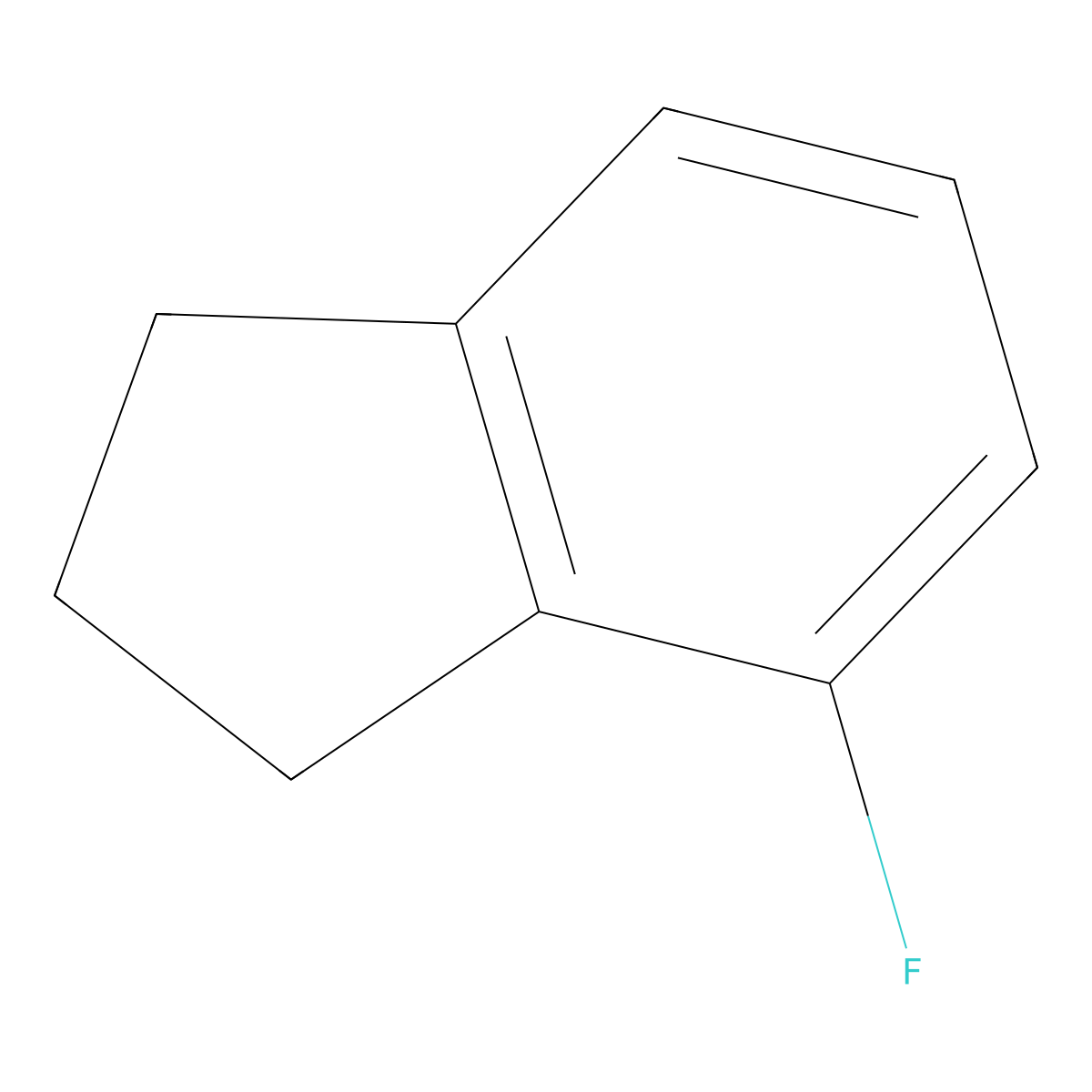 4-Fluoro-2,3-dihydro-1H-indene molecular structure, CAS 57526-99-5