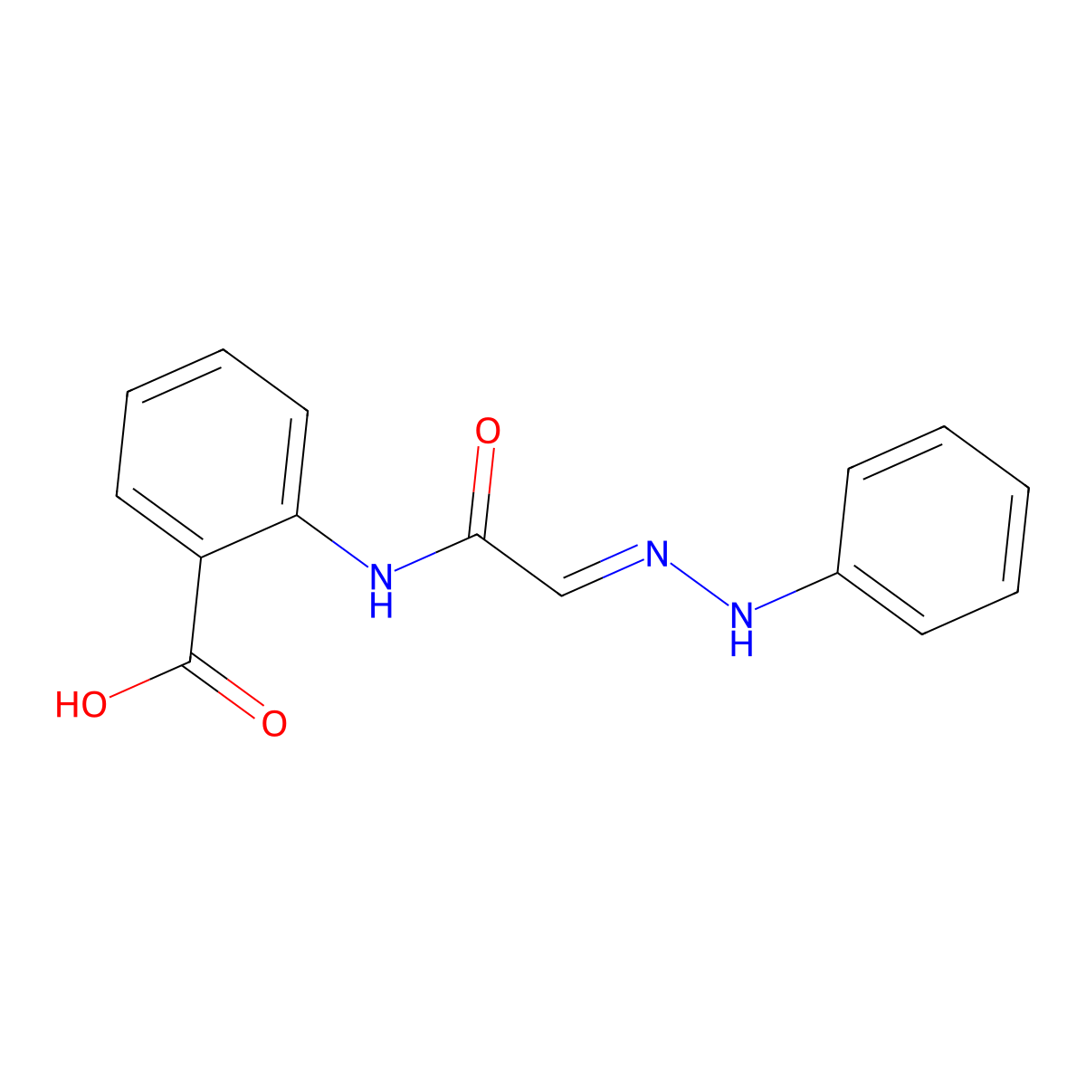 2-[[2-(Phenylhydrazinylidene)acetyl]amino]benzoic acid molecular structure, CAS 57527-46-5