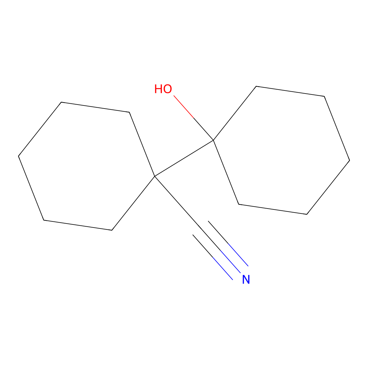 1'-Hydroxy-bicyclohexyl-1-carbonitrile molecular structure, CAS 57527-71-6