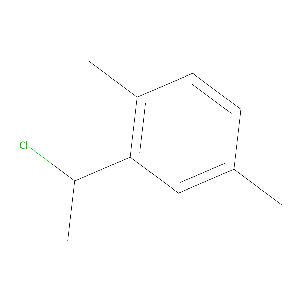 2-(1-Chloroethyl)-1,4-dimethylbenzene molecular structure, CAS 57527-74-9
