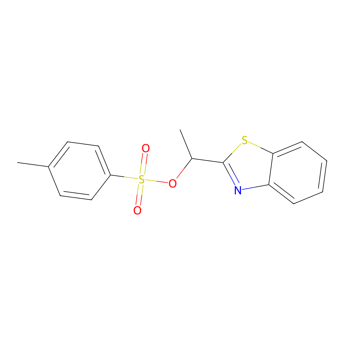 1-(1,3-Benzothiazol-2-yl)ethyl 4-methylbenzenesulfonate molecular structure, CAS 57527-78-3