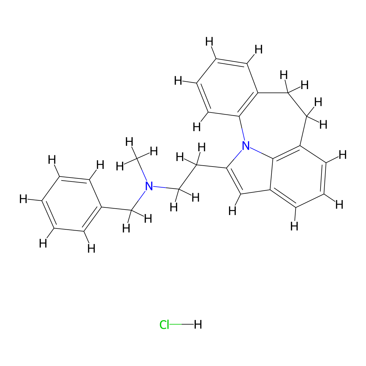 Azipramine Hydrochloride molecular structure, CAS 57529-83-6