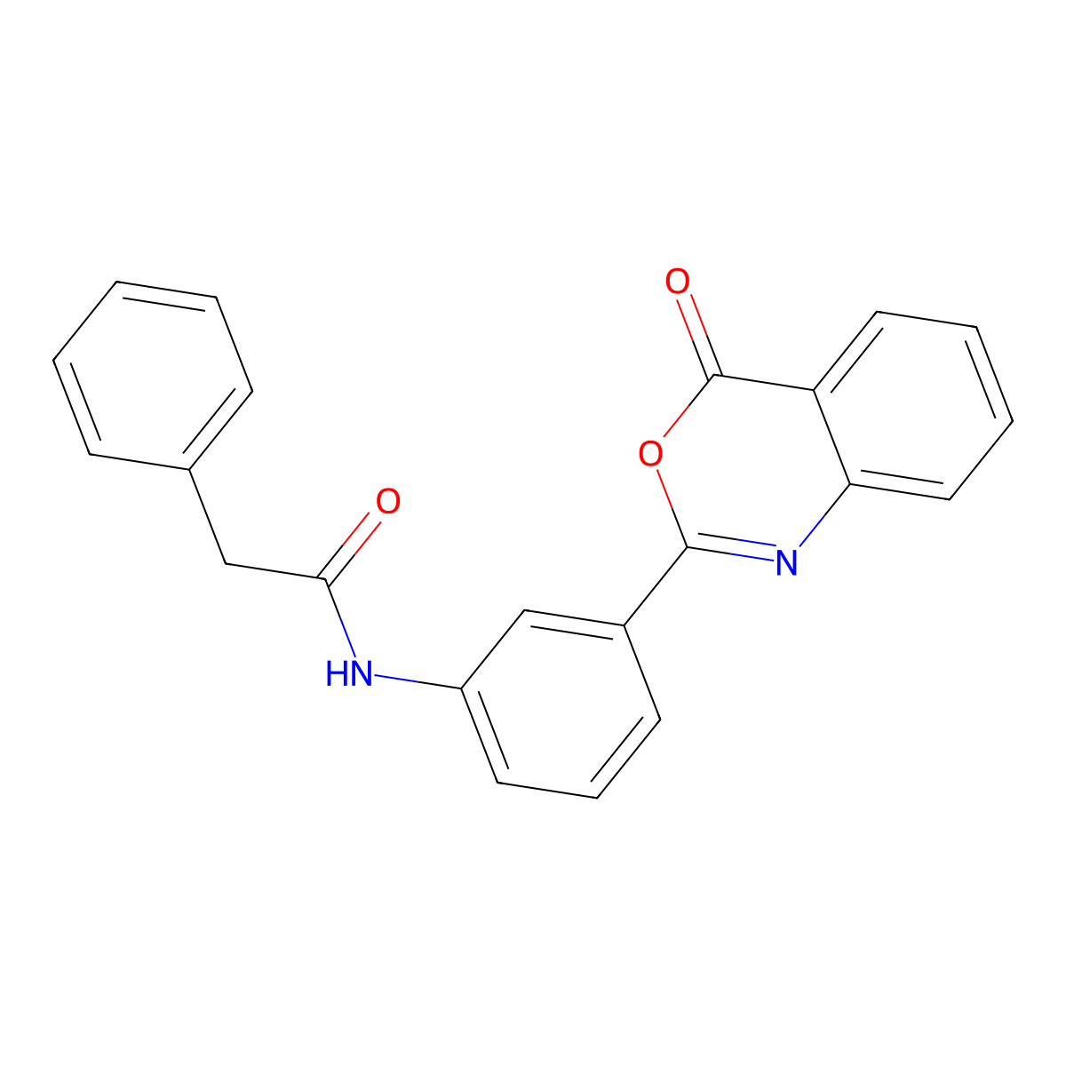 N-[3-(4-oxo-4H-3,1-benzoxazin-2-yl)phenyl]-2-phenylacetamide molecular structure, CAS 5753-15-1