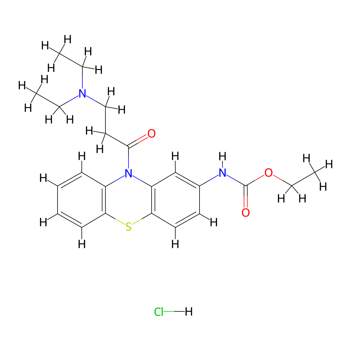 Ethacizine hydrochloride molecular structure, CAS 57530-40-2