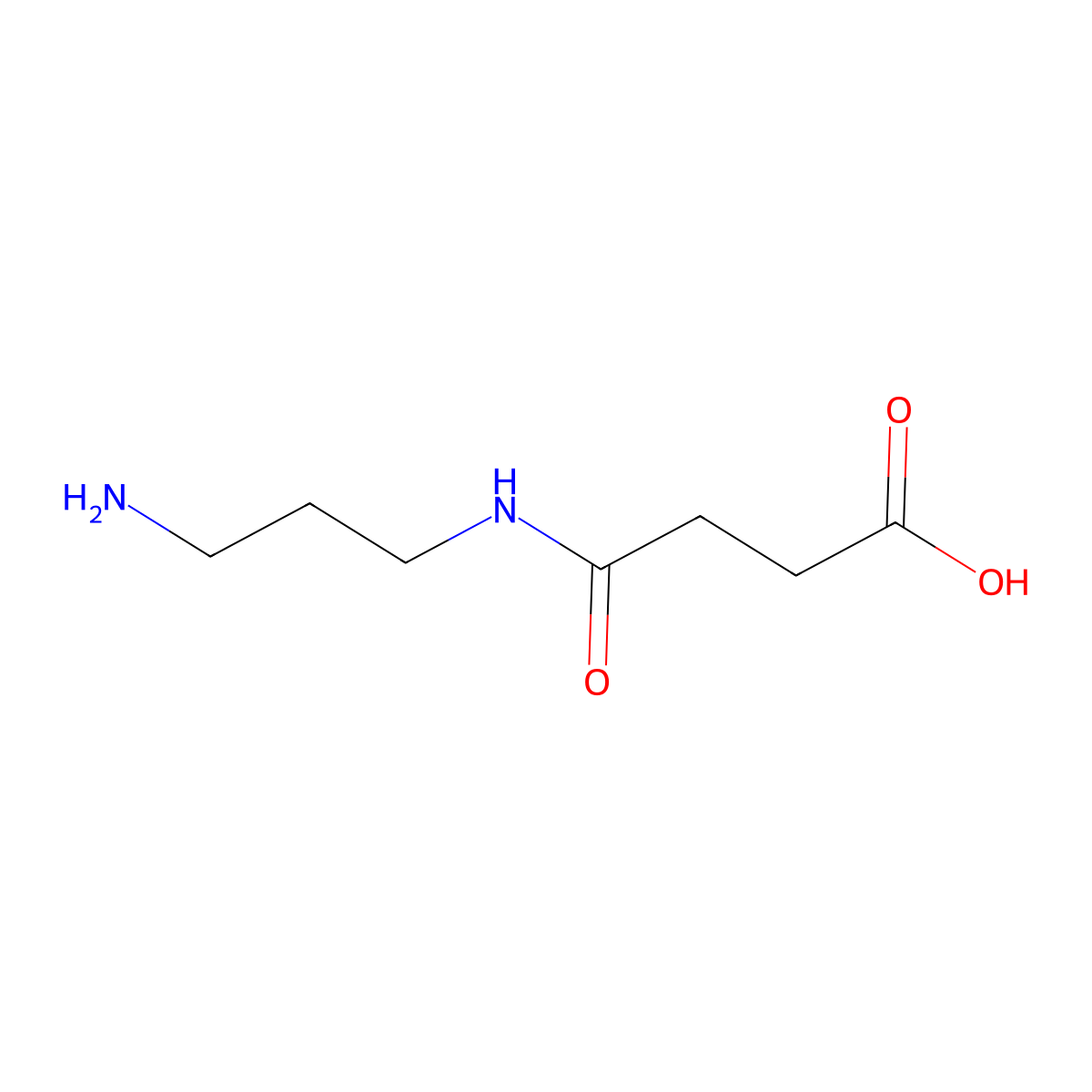 4-(3-Aminopropylamino)-4-oxobutanoic acid molecular structure, CAS 57530-94-6