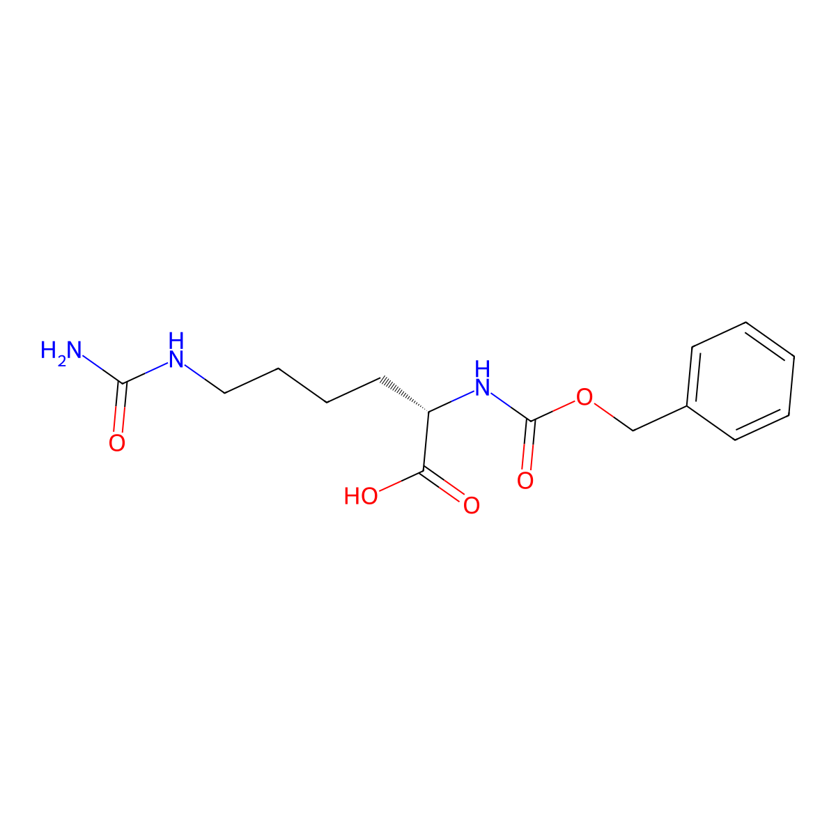 (S)-2-(((Benzyloxy)carbonyl)amino)-6-ureidohexanoic acid molecular structure, CAS 57533-91-2