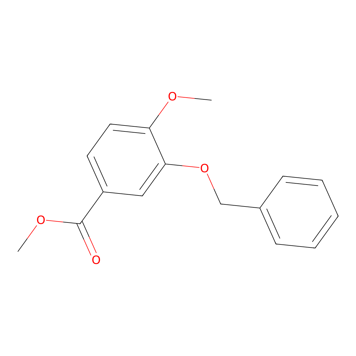 Methyl 3-(benzyloxy)-4-methoxybenzoate molecular structure, CAS 57535-57-6