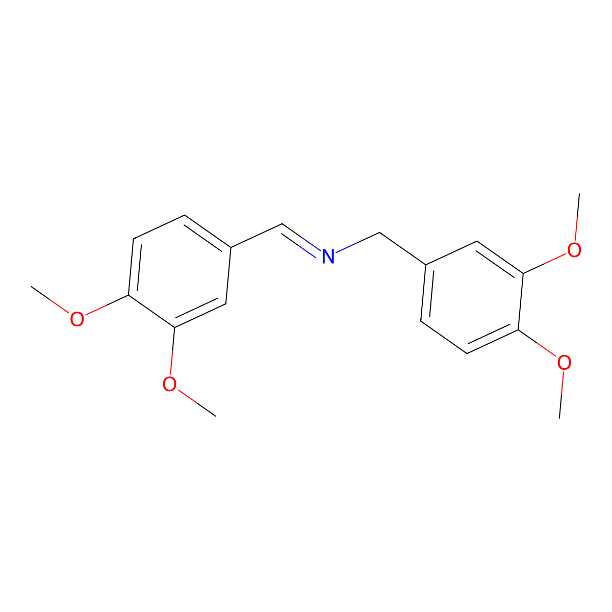 1-(3,4-dimethoxyphenyl)-N-[(3,4-dimethoxyphenyl)methyl]methanimine molecular structure, CAS 57535-59-8