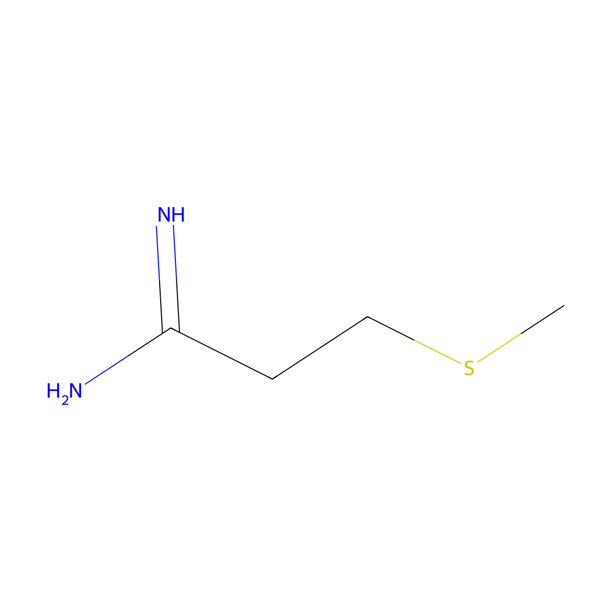 3-(Methylsulfanyl)propanimidamide molecular structure, CAS 57536-02-4