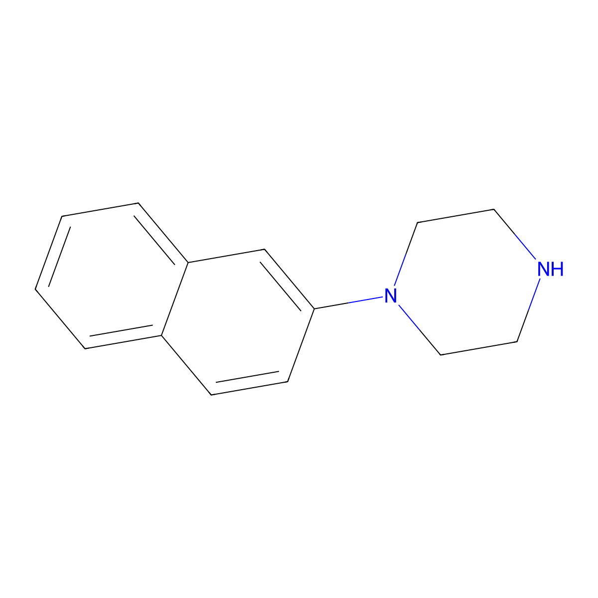 1-(Naphthalen-2-yl)piperazine molecular structure, CAS 57536-91-1