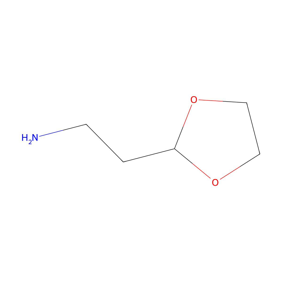 1,3-Dioxolane-2-ethylamine molecular structure, CAS 5754-35-8