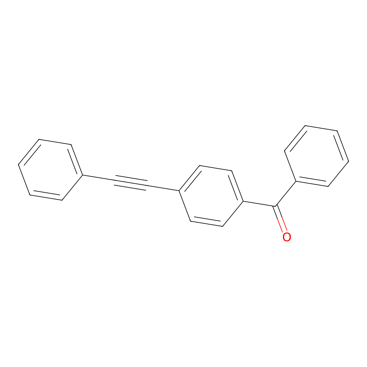 Phenyl-[4-(phenylethynyl)phenyl]methanone molecular structure, CAS 57542-59-3