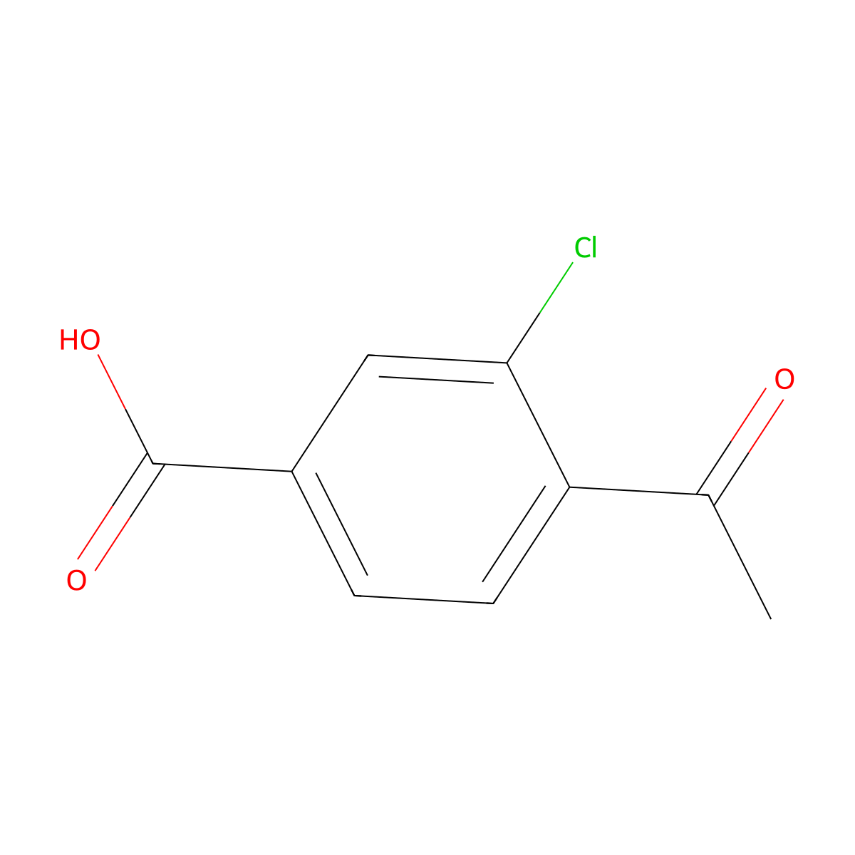 4-Acetyl-3-chlorobenzoic acid molecular structure, CAS 57542-72-0