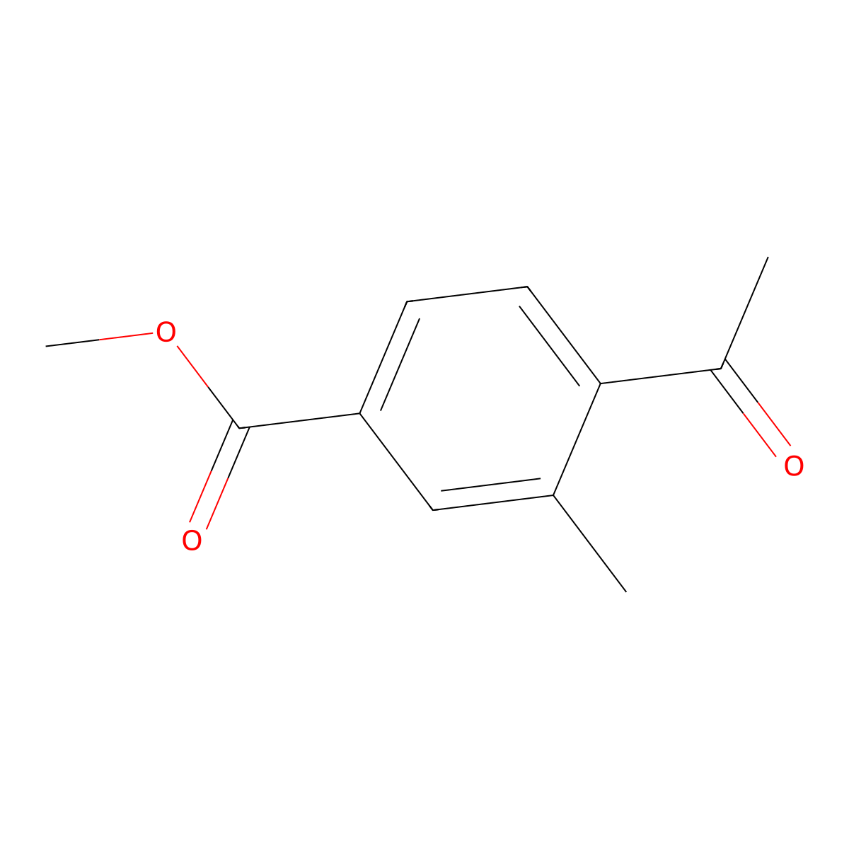 Methyl 4-acetyl-3-methylbenzoate molecular structure, CAS 57542-73-1