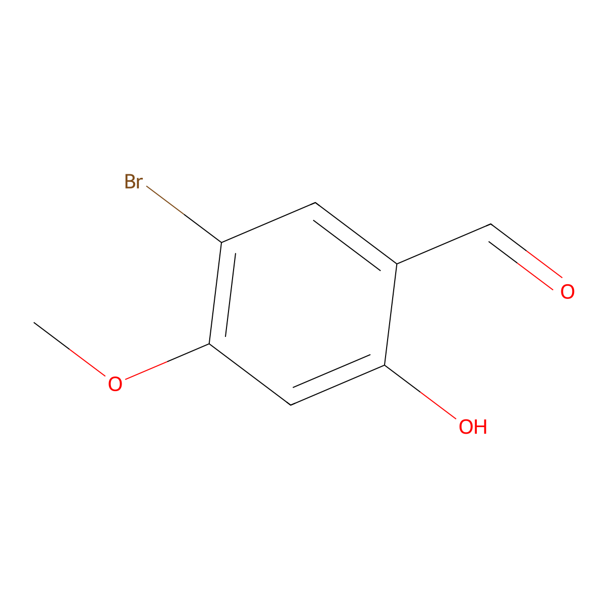 5-Bromo-2-hydroxy-4-methoxybenzaldehyde molecular structure, CAS 57543-36-9