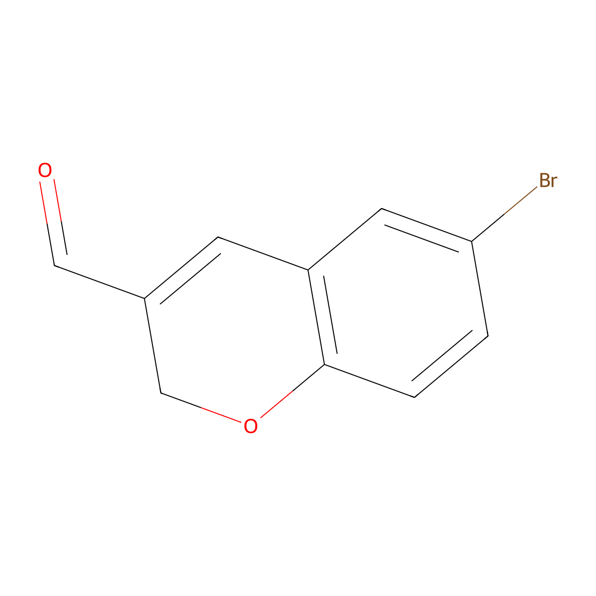 6-Bromo-2H-1-benzopyran-3-carboxaldehyde molecular structure, CAS 57543-37-0