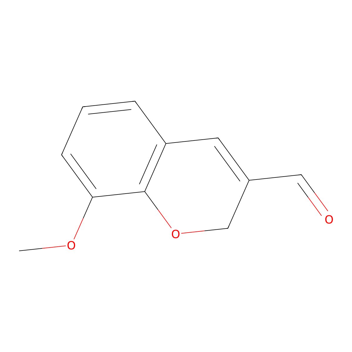 2H-1-Benzopyran-3-carboxaldehyde, 8-methoxy- molecular structure, CAS 57543-38-1