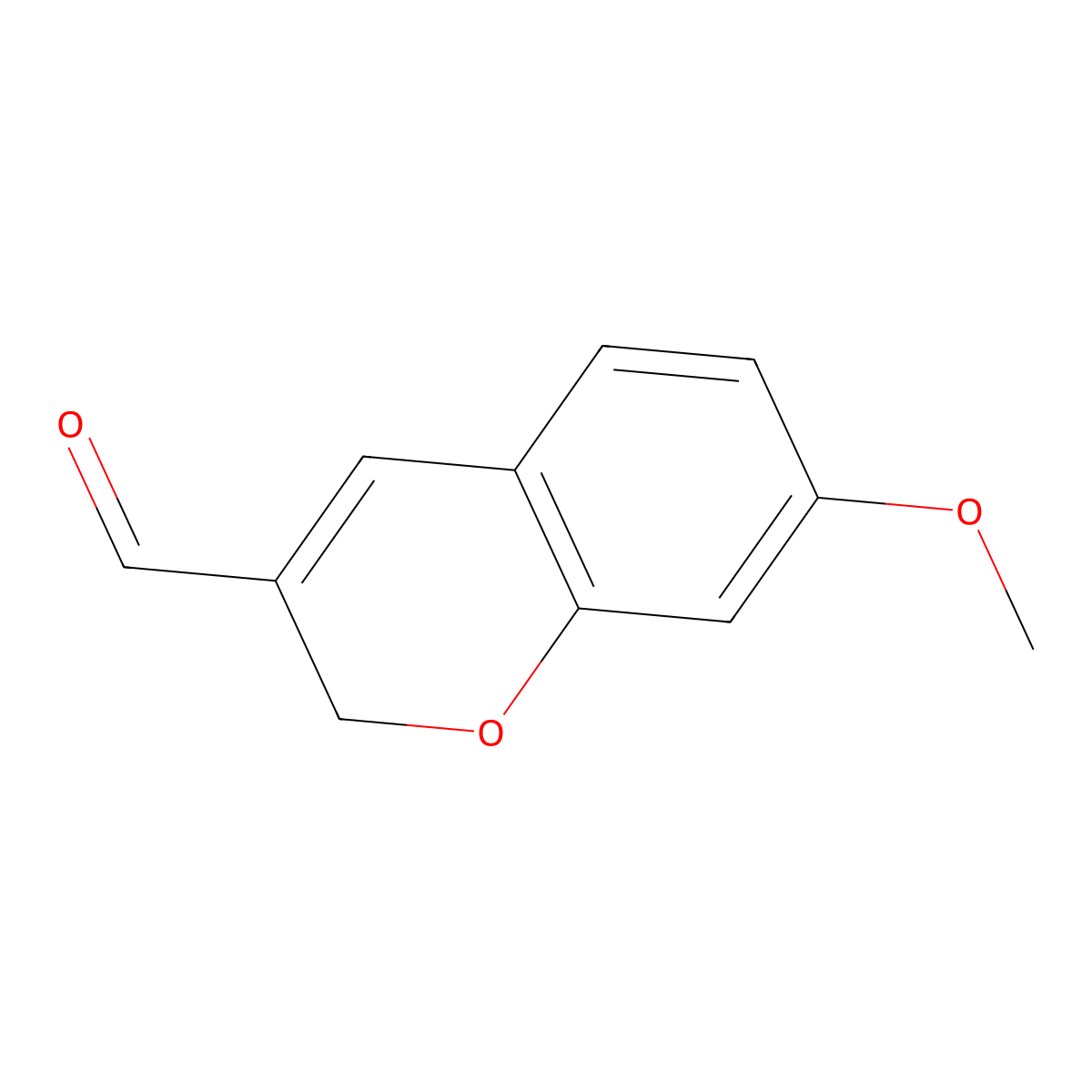7-methoxy-2H-chromene-3-carbaldehyde molecular structure, CAS 57543-39-2