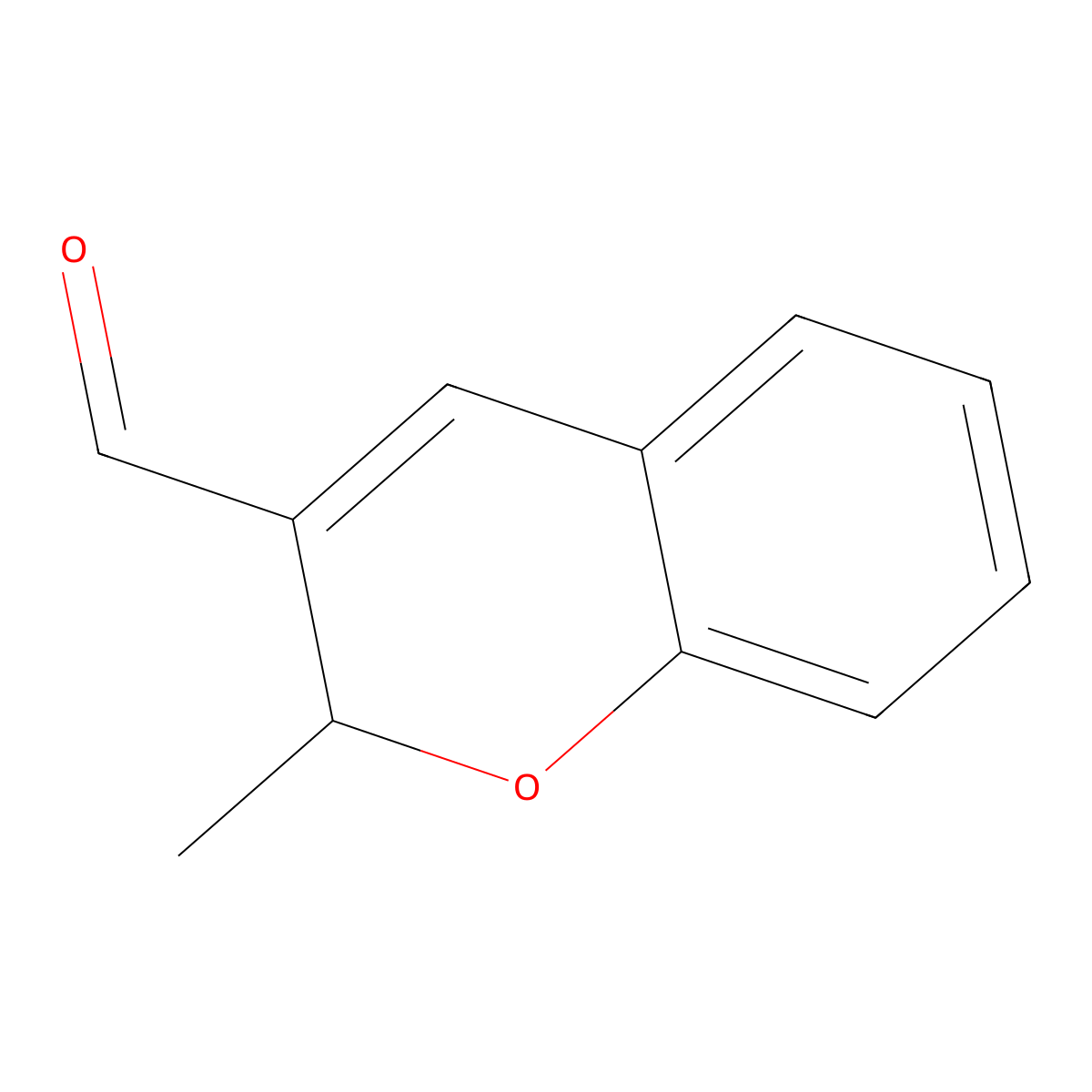 2-Methyl-2H-1-benzopyran-3-carboxaldehyde molecular structure, CAS 57543-42-7