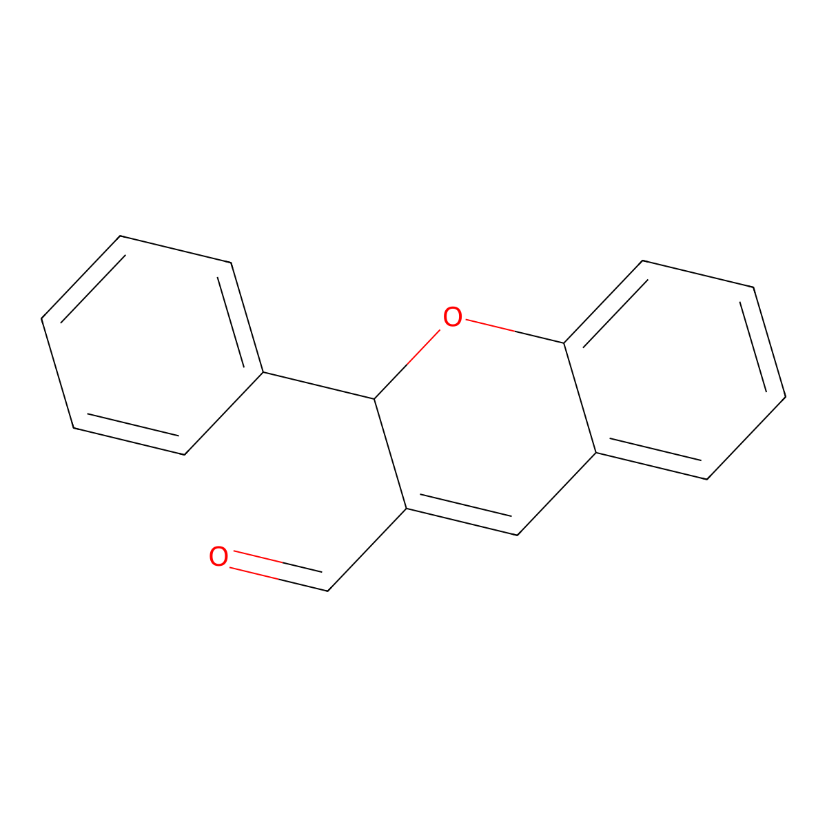 2-Phenyl-2H-1-benzopyran-3-carbaldehyde molecular structure, CAS 57543-47-2