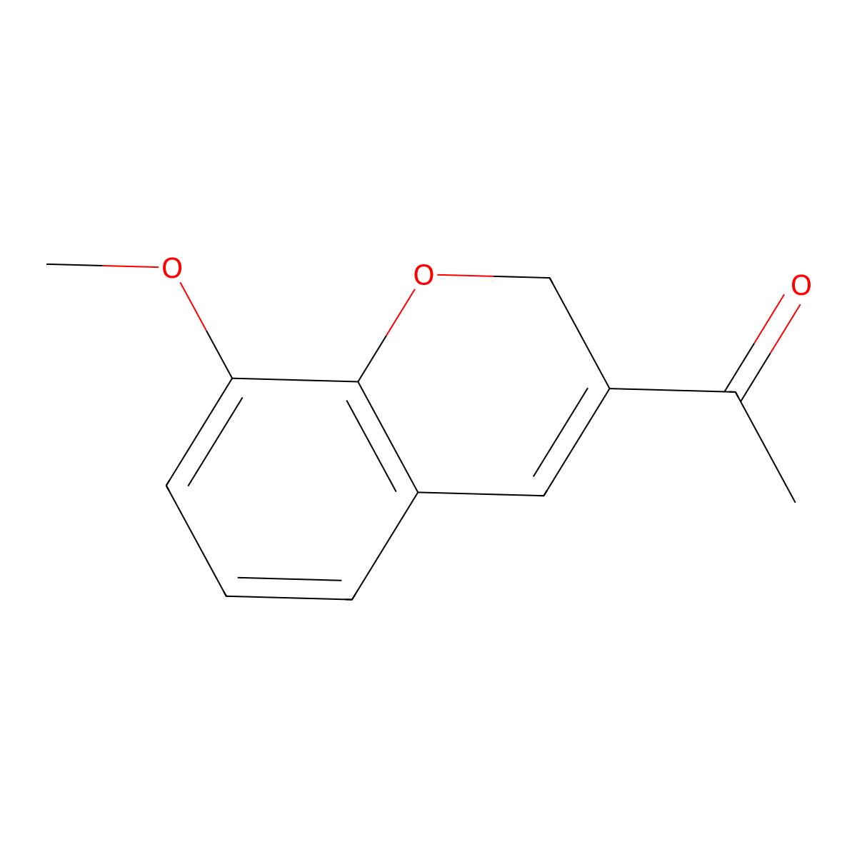 2H-1-Benzopyran, 3-acetyl-8-methoxy- molecular structure, CAS 57543-54-1