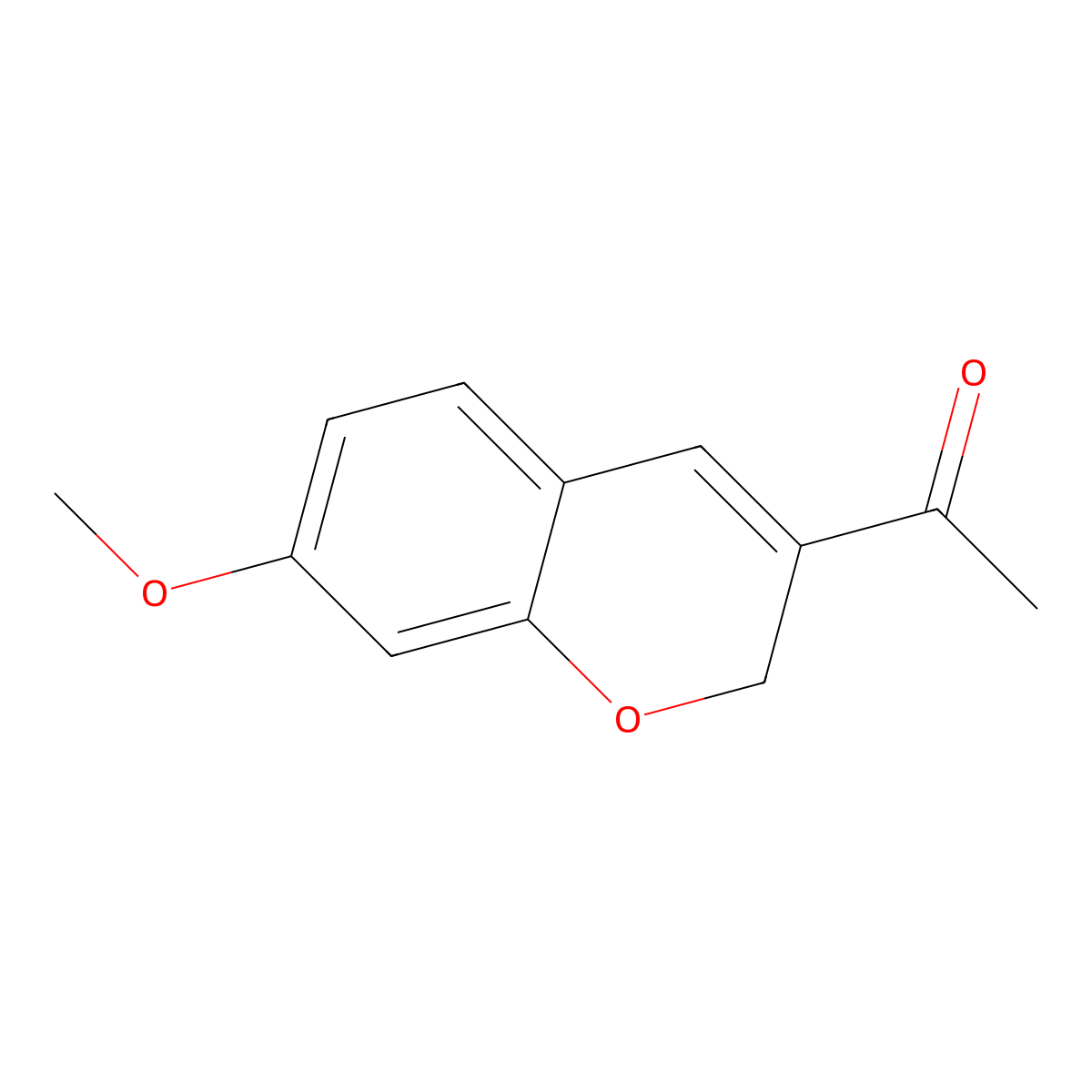 1-(7-Methoxy-2H-1-benzopyran-3-yl)ethanone molecular structure, CAS 57543-55-2