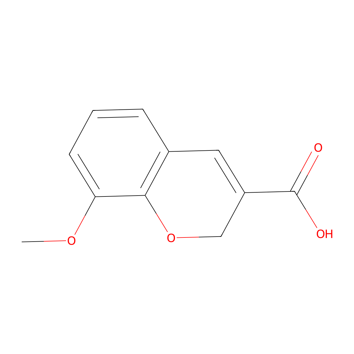 8-Methoxy-2H-chromene-3-carboxylic acid molecular structure, CAS 57543-59-6
