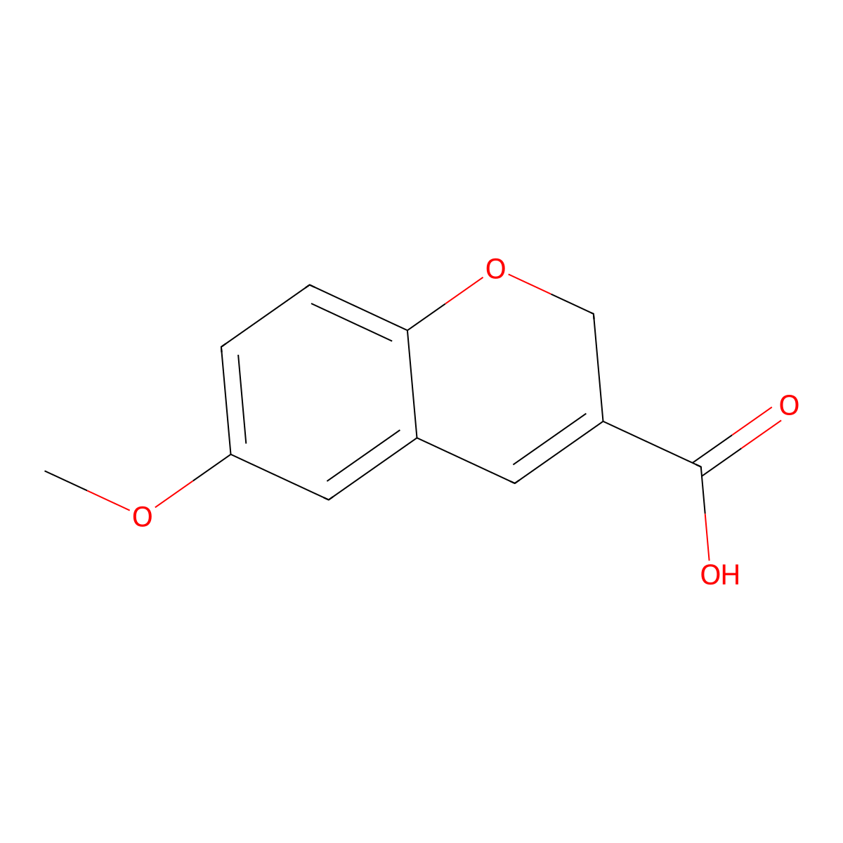6-Methoxy-2H-chromene-3-carboxylic acid molecular structure, CAS 57543-62-1