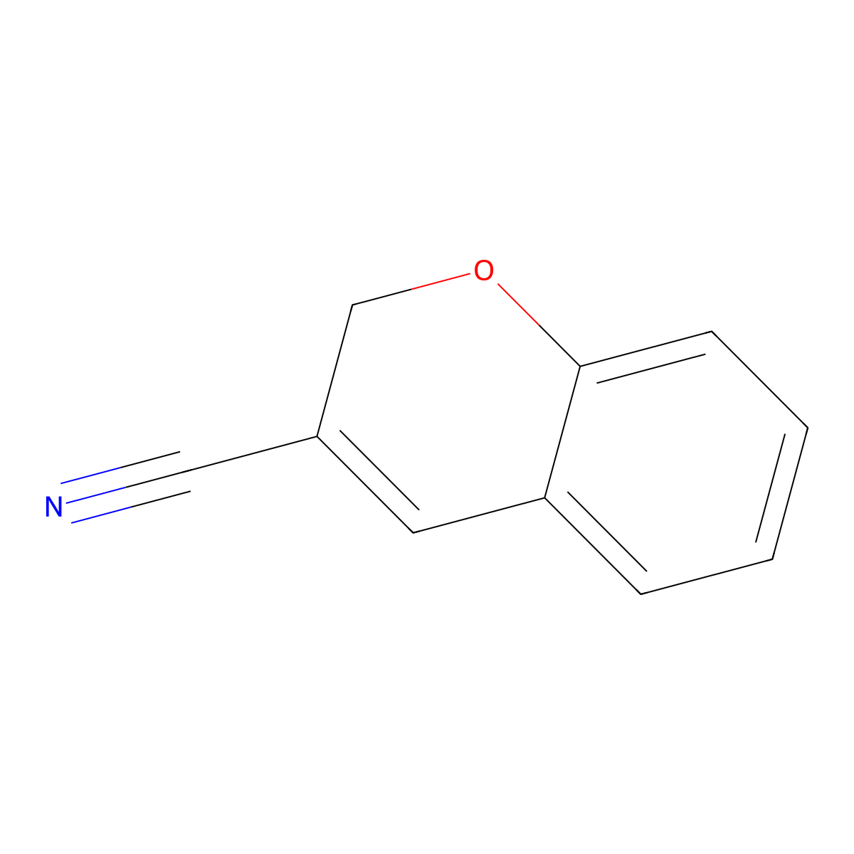 2H-1-Benzopyran-3-carbonitrile molecular structure, CAS 57543-66-5