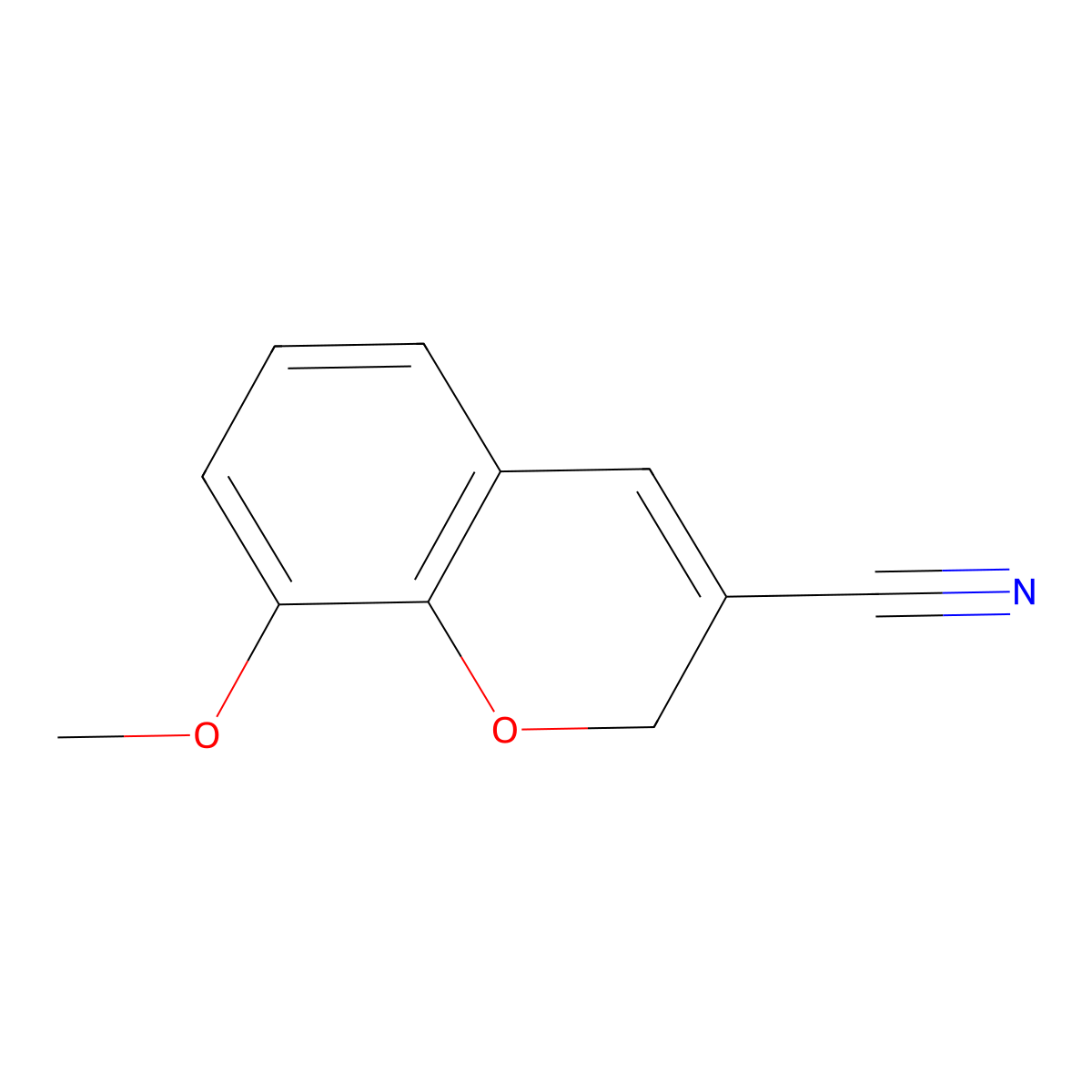 8-methoxy-2H-chromene-3-carbonitrile molecular structure, CAS 57543-69-8