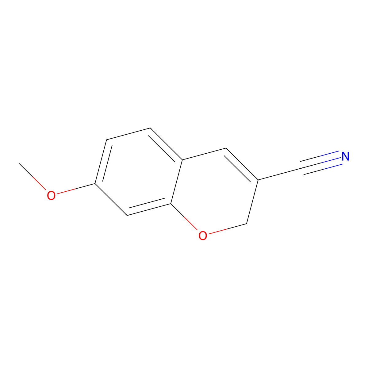 7-methoxy-2H-chromene-3-carbonitrile molecular structure, CAS 57543-70-1