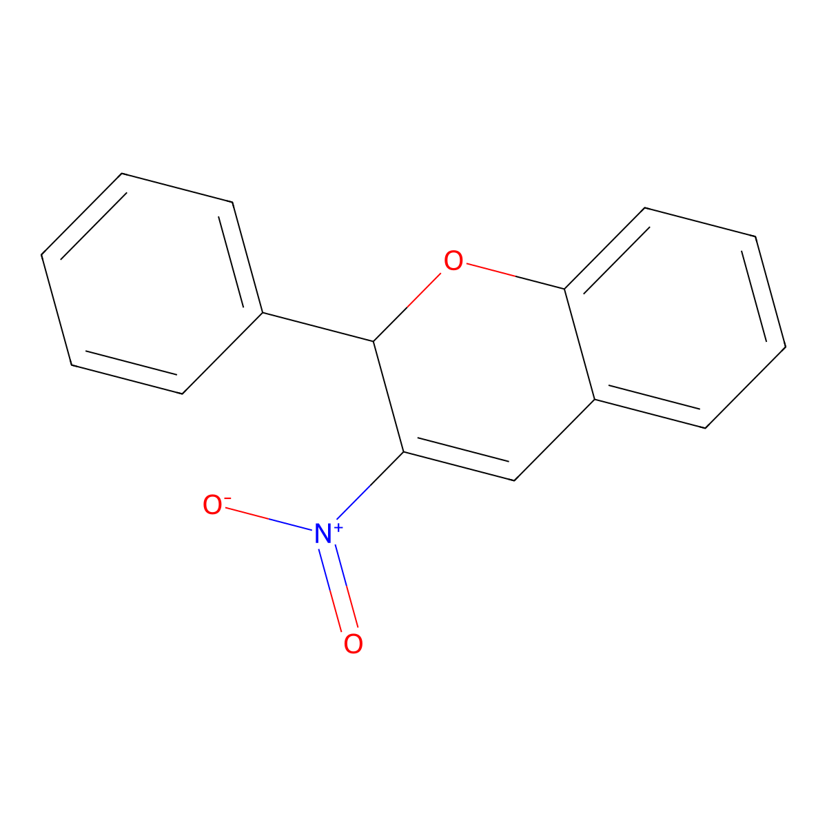 3-Nitro-2-phenyl-2H-1-benzopyran molecular structure, CAS 57543-84-7