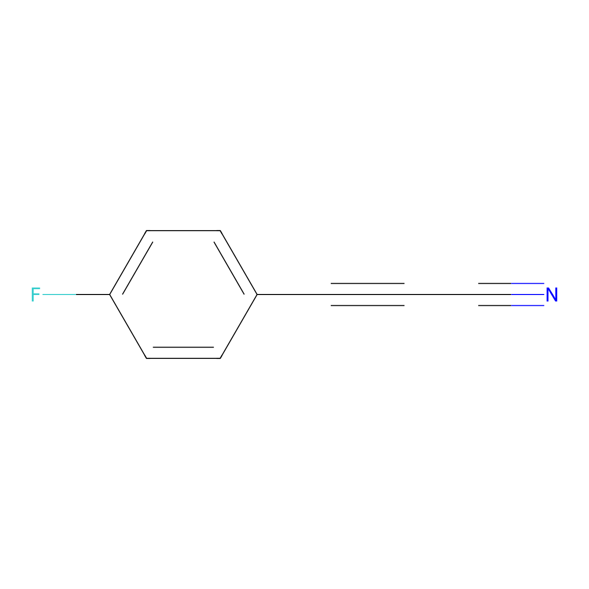 3-(4-Fluorophenyl)prop-2-ynenitrile molecular structure, CAS 575433-43-1